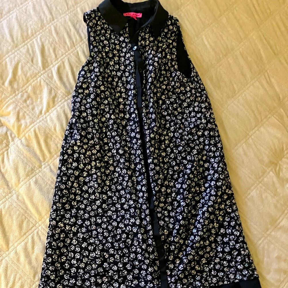 Betsy Johnson Black Lace Button Up Dress Size 6